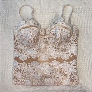 Victoria's Secret White Lace Bra Top